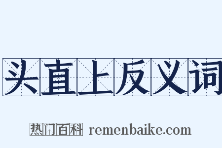 头直上反义词是什么意思的图片